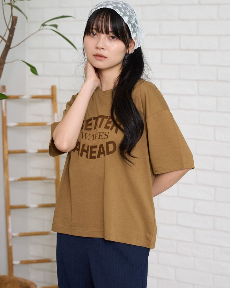 GoldenBear ゴールデンベア フロッキープリントTシャツ