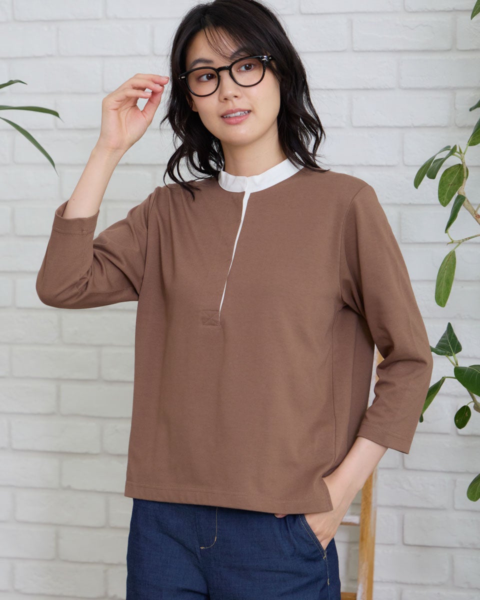 GoldenBear ゴールデンベア ヘンリーネックカットソー