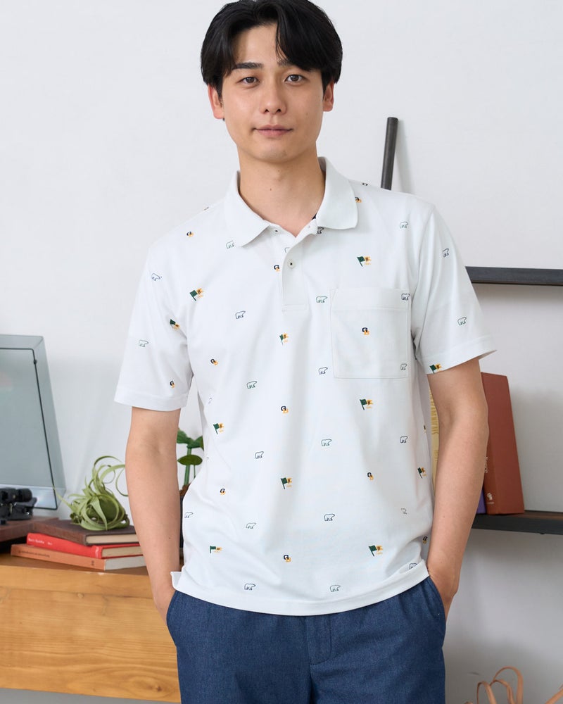  Golden Bear　ゴールデンベア　プリントポロシャツ