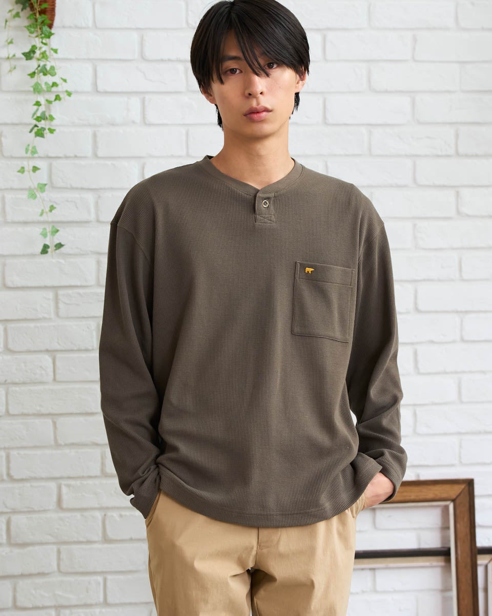 Golden Bear　ゴールデンベア　ヘンリーネックTシャツ