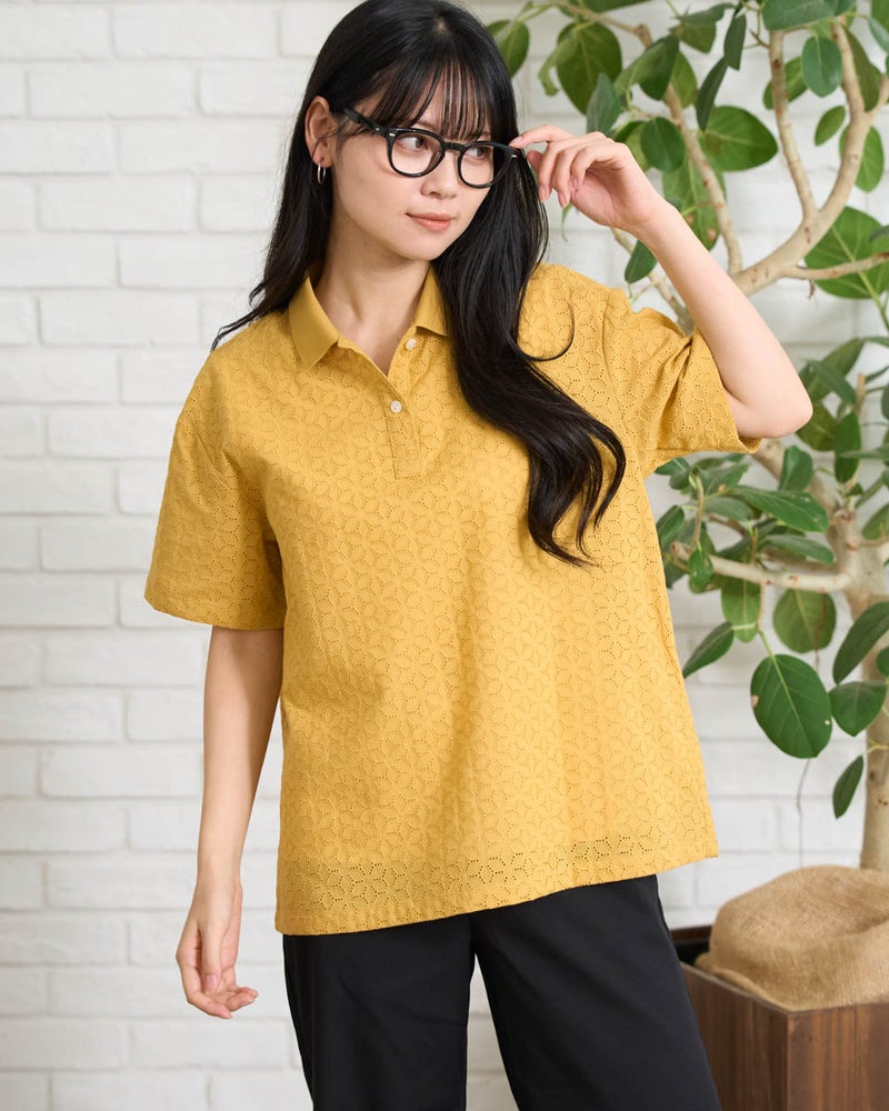 GoldenBear ゴールデンベア オーガニックコットンポロブラウス