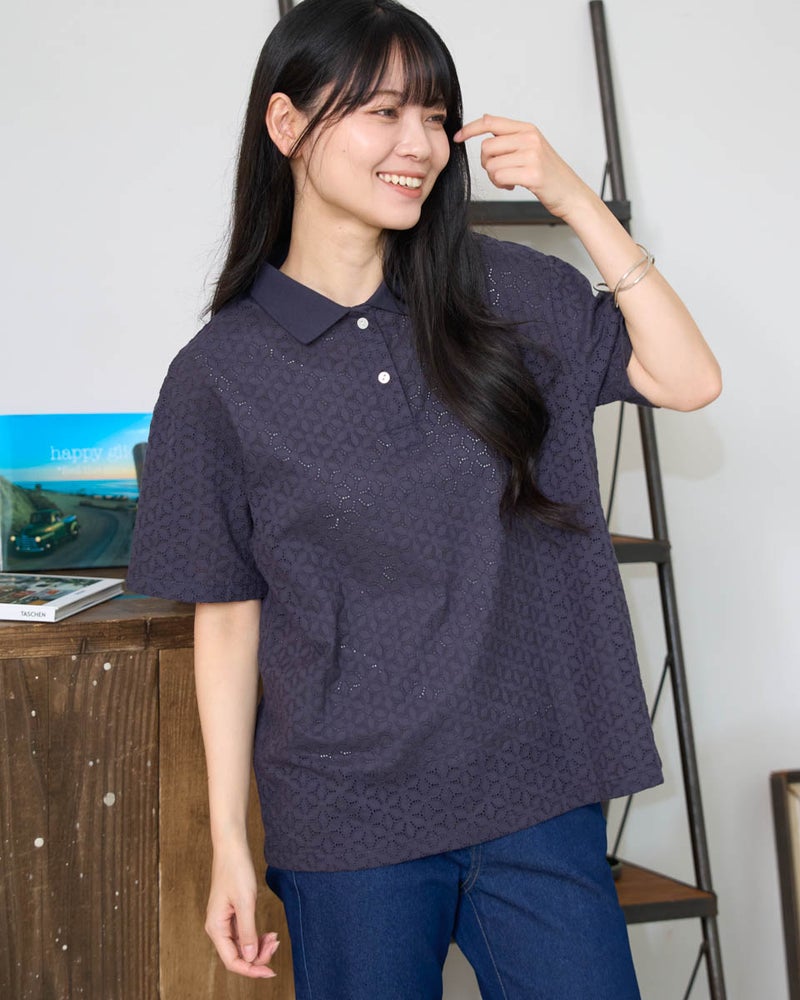 GoldenBear ゴールデンベア オーガニックコットンポロブラウス