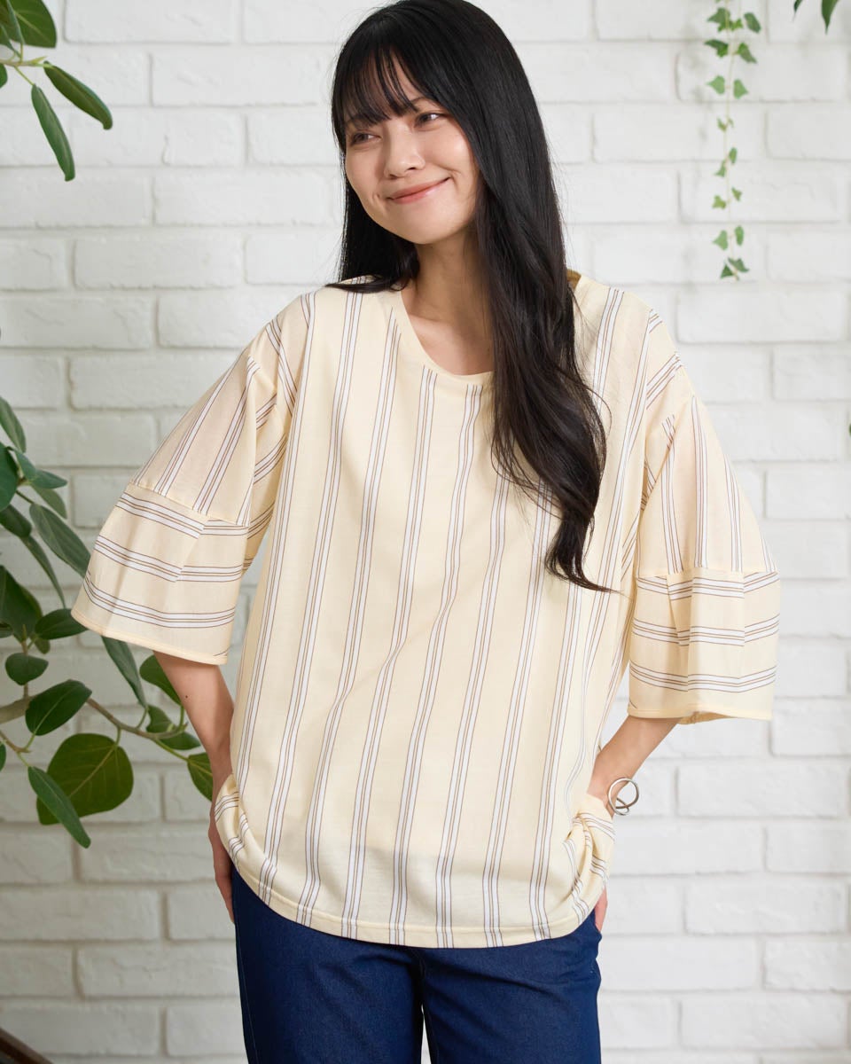 GoldenBear ゴールデンベア 袖タックTシャツ