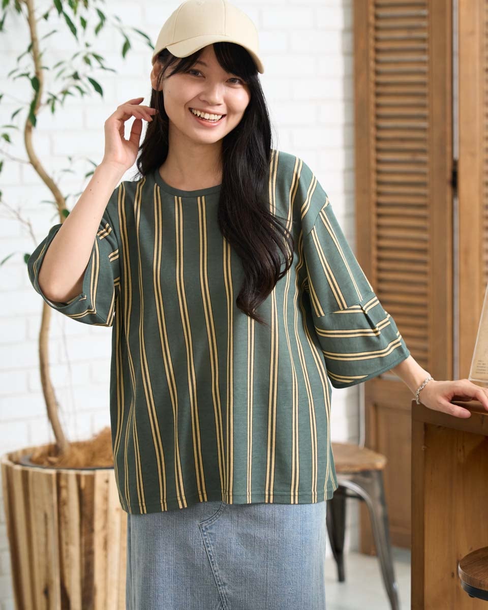 GoldenBear ゴールデンベア 袖タックTシャツ