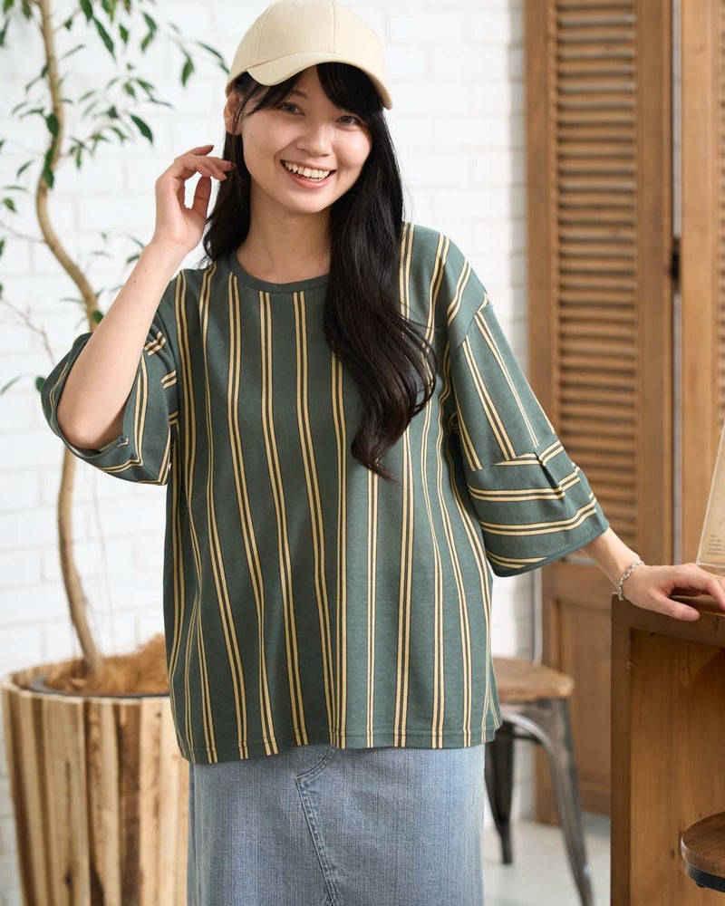 GoldenBear ゴールデンベア 袖タックTシャツ