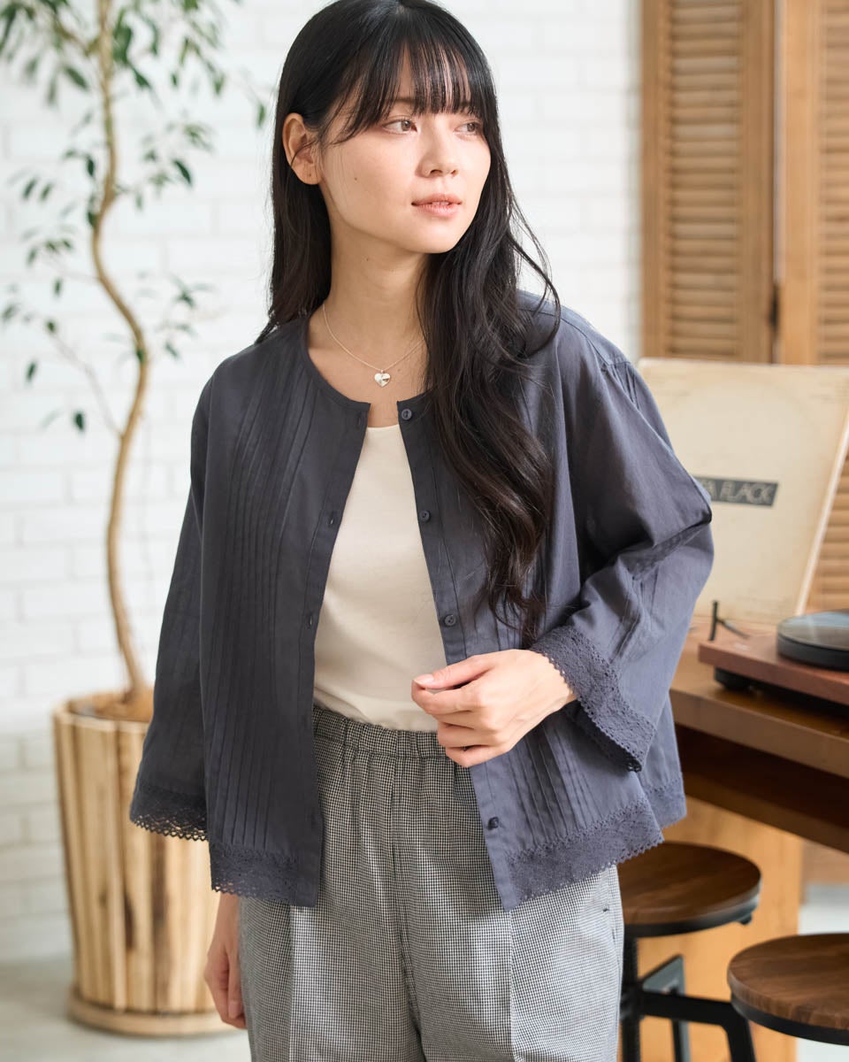 GoldenBear ゴールデンベア オーガニックコットンピンタックシャツ