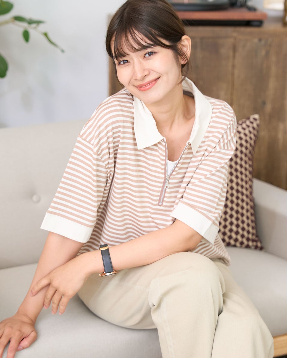 GoldenBear ゴールデンベア ポロ襟ZIPカットソー
