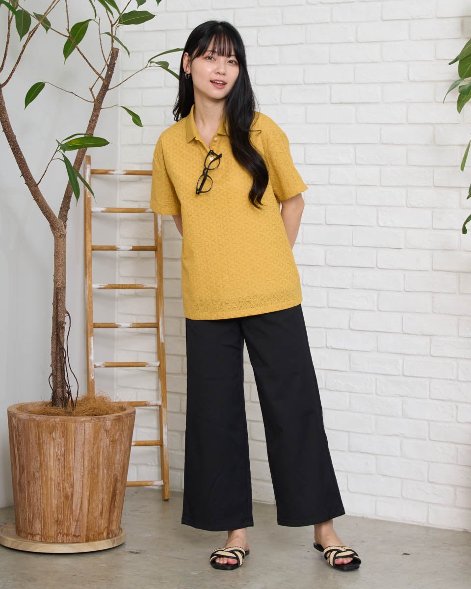 GoldenBear ゴールデンベア リブ付きガウチョパンツ