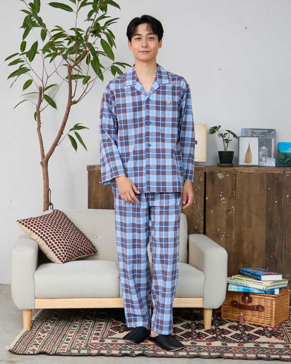 Golden Bear ホームウェア　Home Wearサッカーチェックテーラードパジャマ