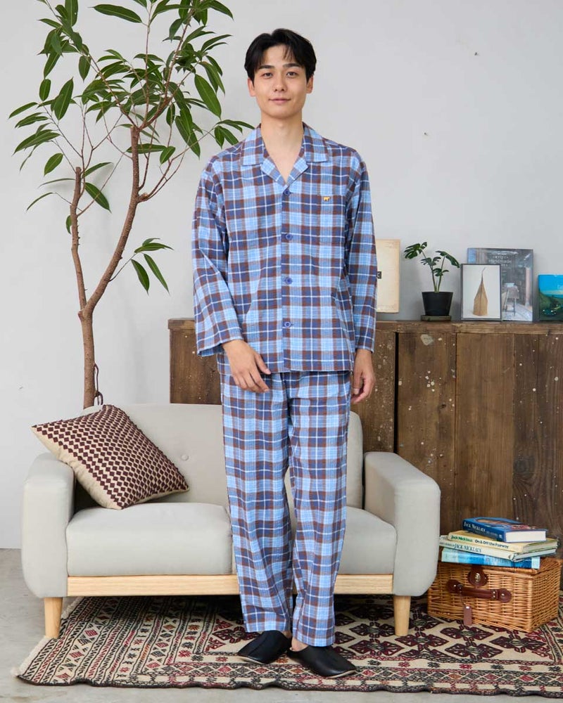 Golden Bear ホームウェア　Home Wearサッカーチェックテーラードパジャマ