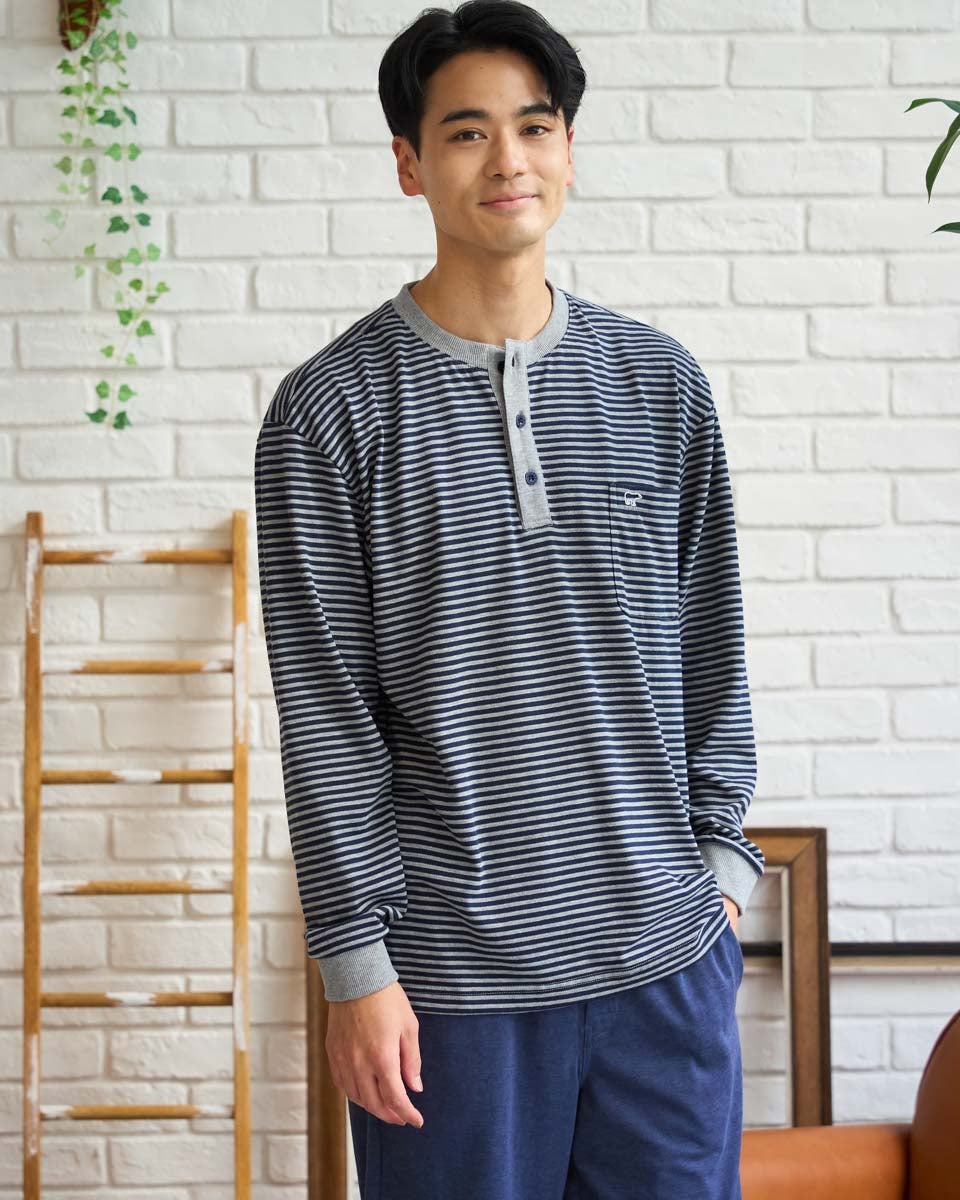 Golden bear ゴールデンベア　Home Wear鹿の子ボーダーパジャマ