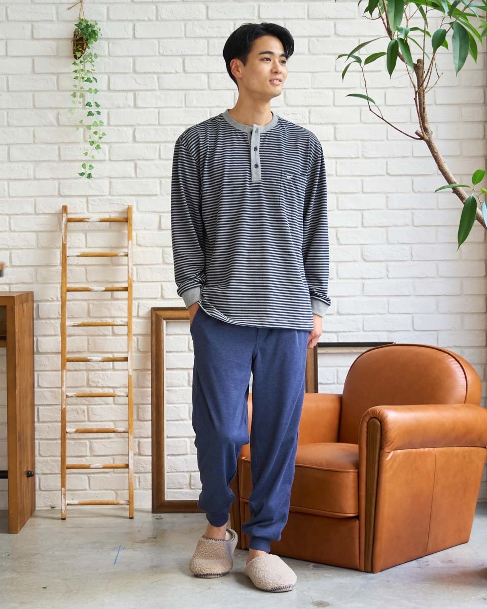 Golden bear ゴールデンベア　Home Wear鹿の子ボーダーパジャマ