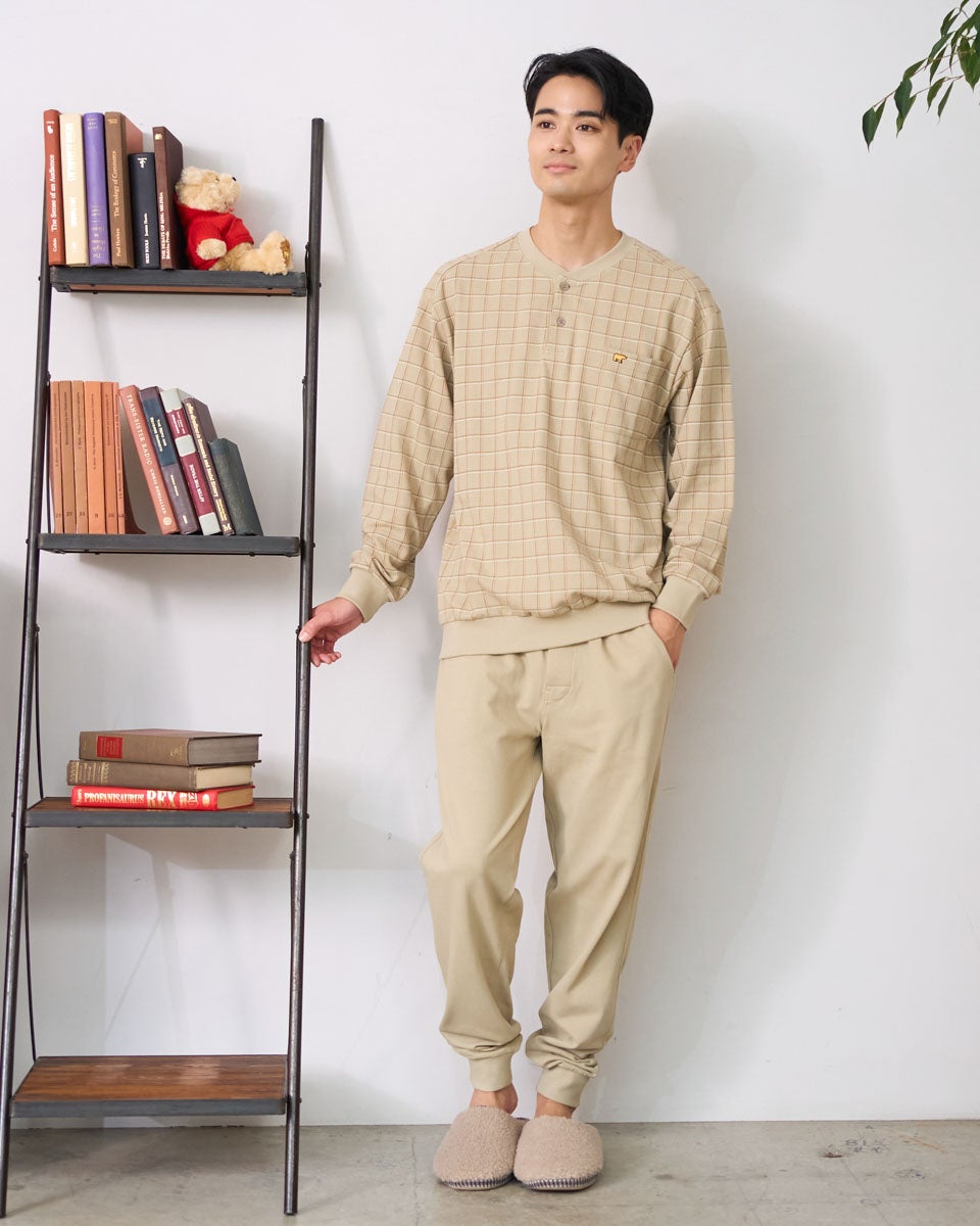 Home Wearチェックヘンリーネックパジャマ | ゴールデンベアストア