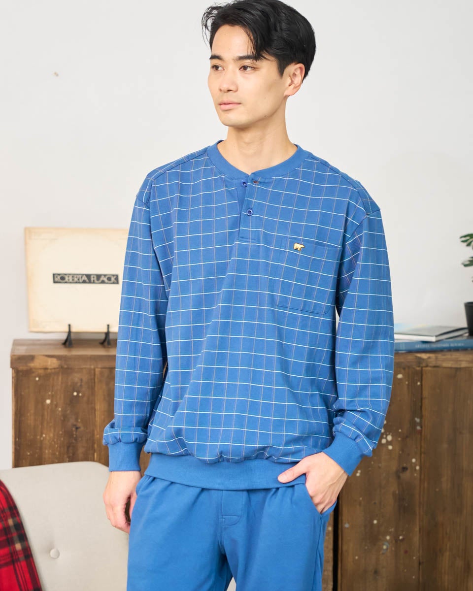 Golden bear ゴールデンベア　Home Wearチェックヘンリーネックパジャマ