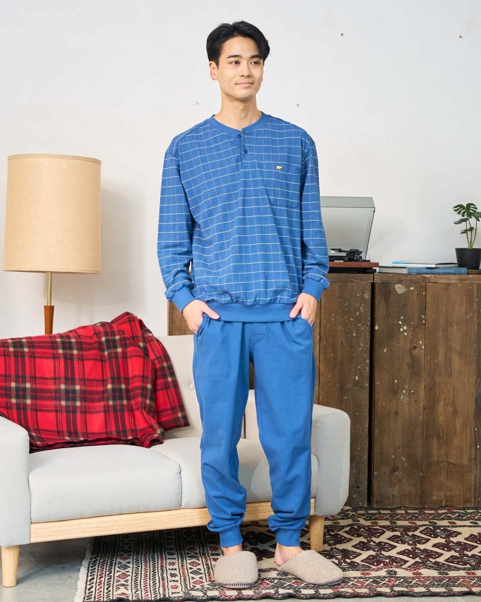 Home Wearチェックヘンリーネックパジャマ | ゴールデンベアストア