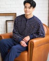 Golden bear ゴールデンベア　 Home Wearボーダーヘンリーネックパジャマ