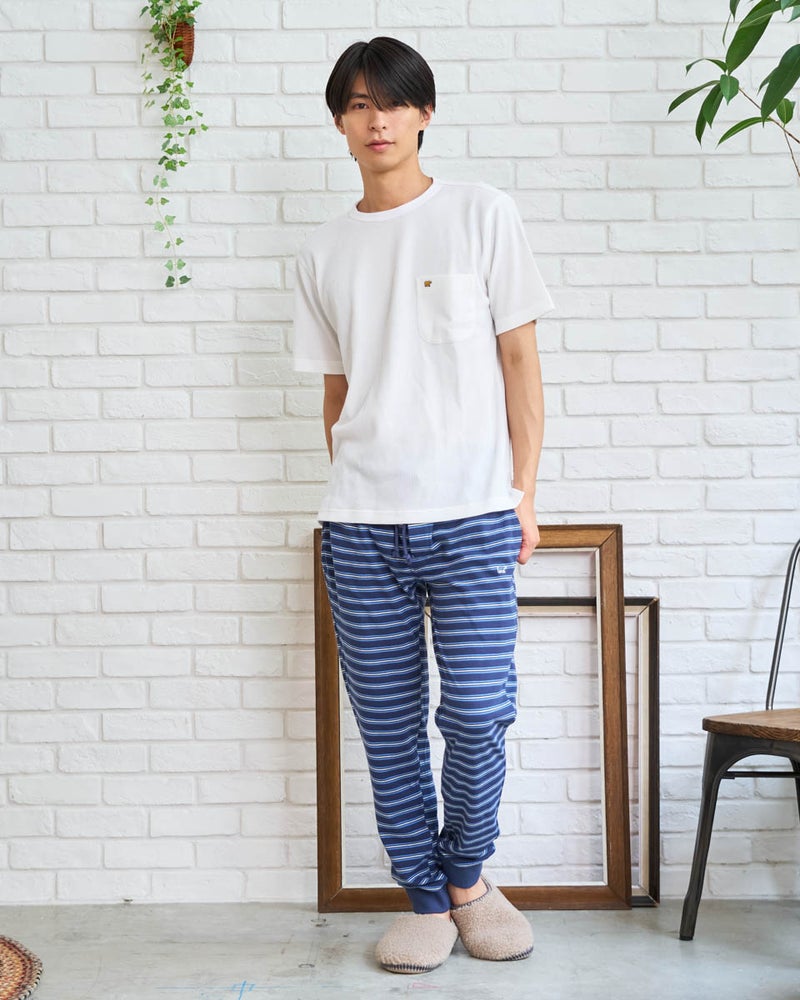 Golden BearゴールデンベアHome Wearボーダーリラックスパンツ