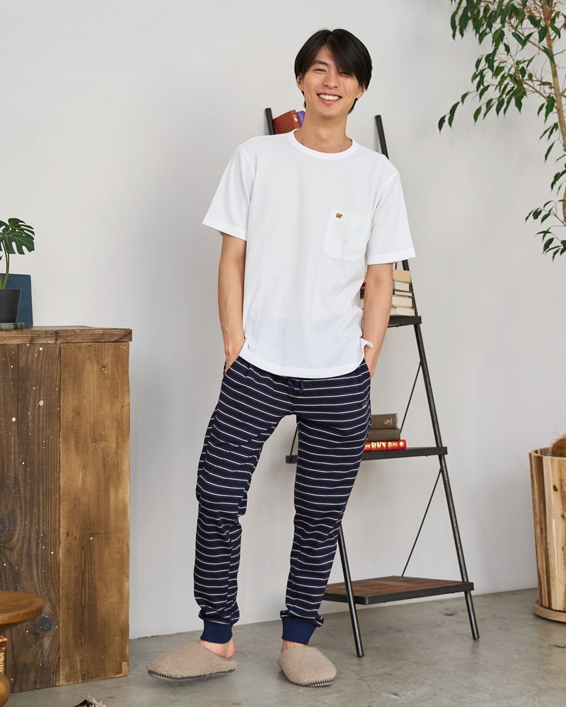Golden BearゴールデンベアHome Wearボーダーリラックスパンツ