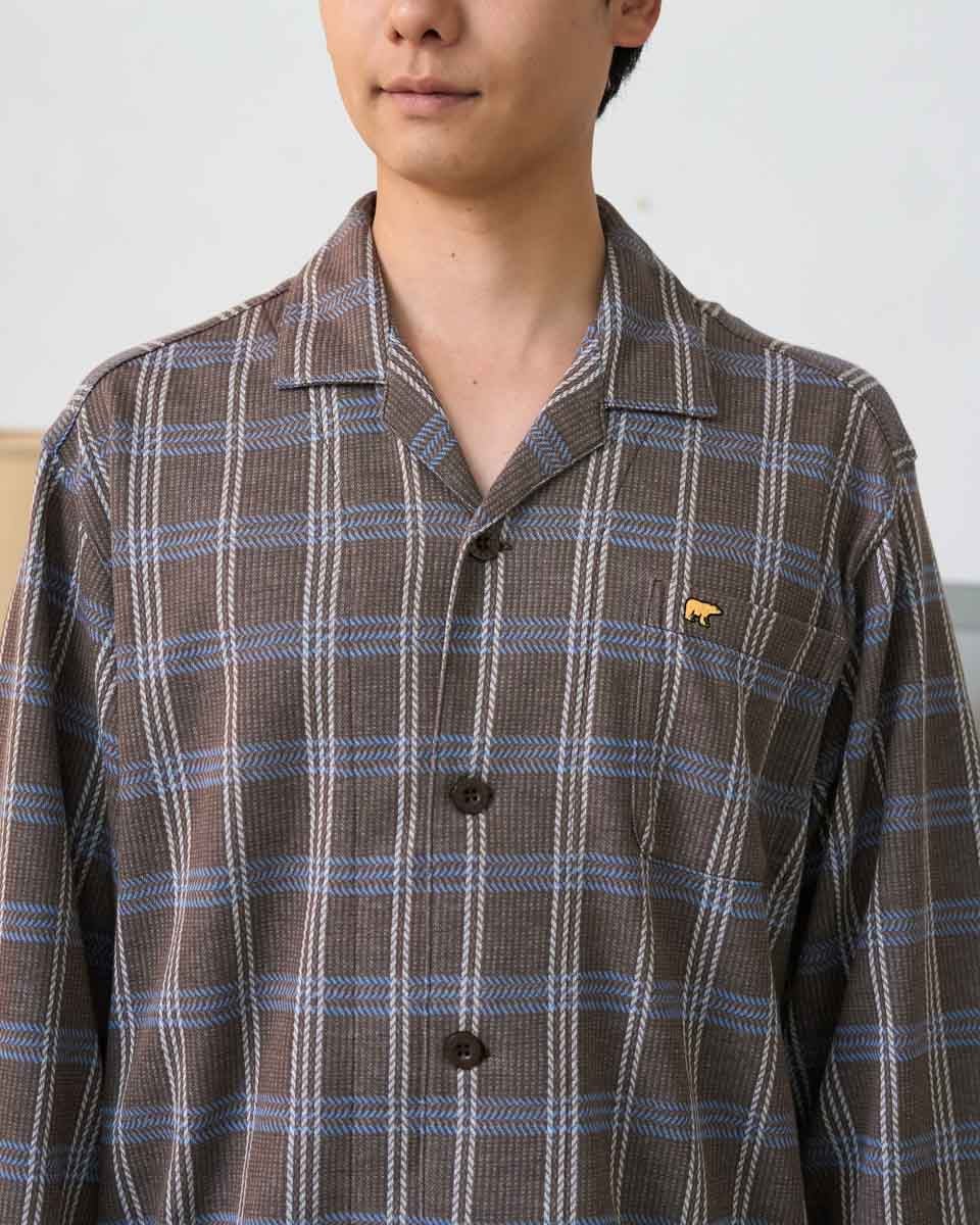 ゴールデンベア　メンズ　Golden Bear Home Wearジャカードチェックテーラードパジャマ