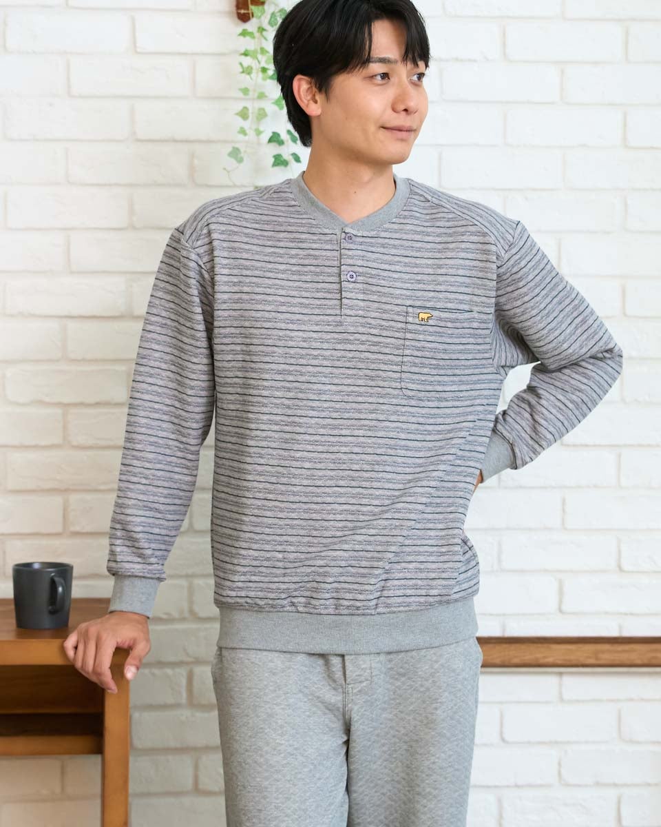 ゴールデンベア　メンズ　Golden Bear Home Wearキルトボーダーパジャマ