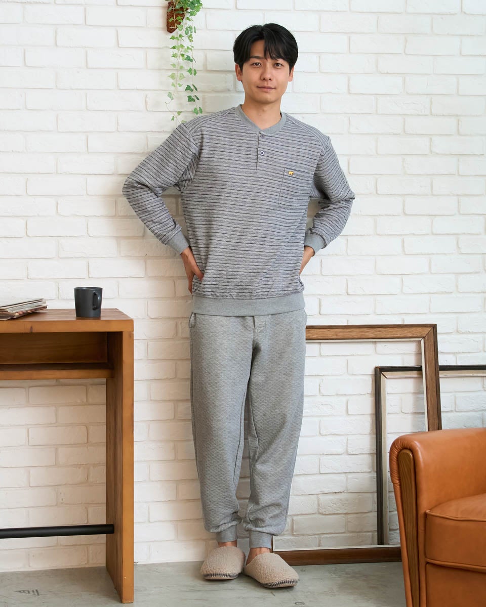 ゴールデンベア　メンズ　Golden Bear Home Wearキルトボーダーパジャマ