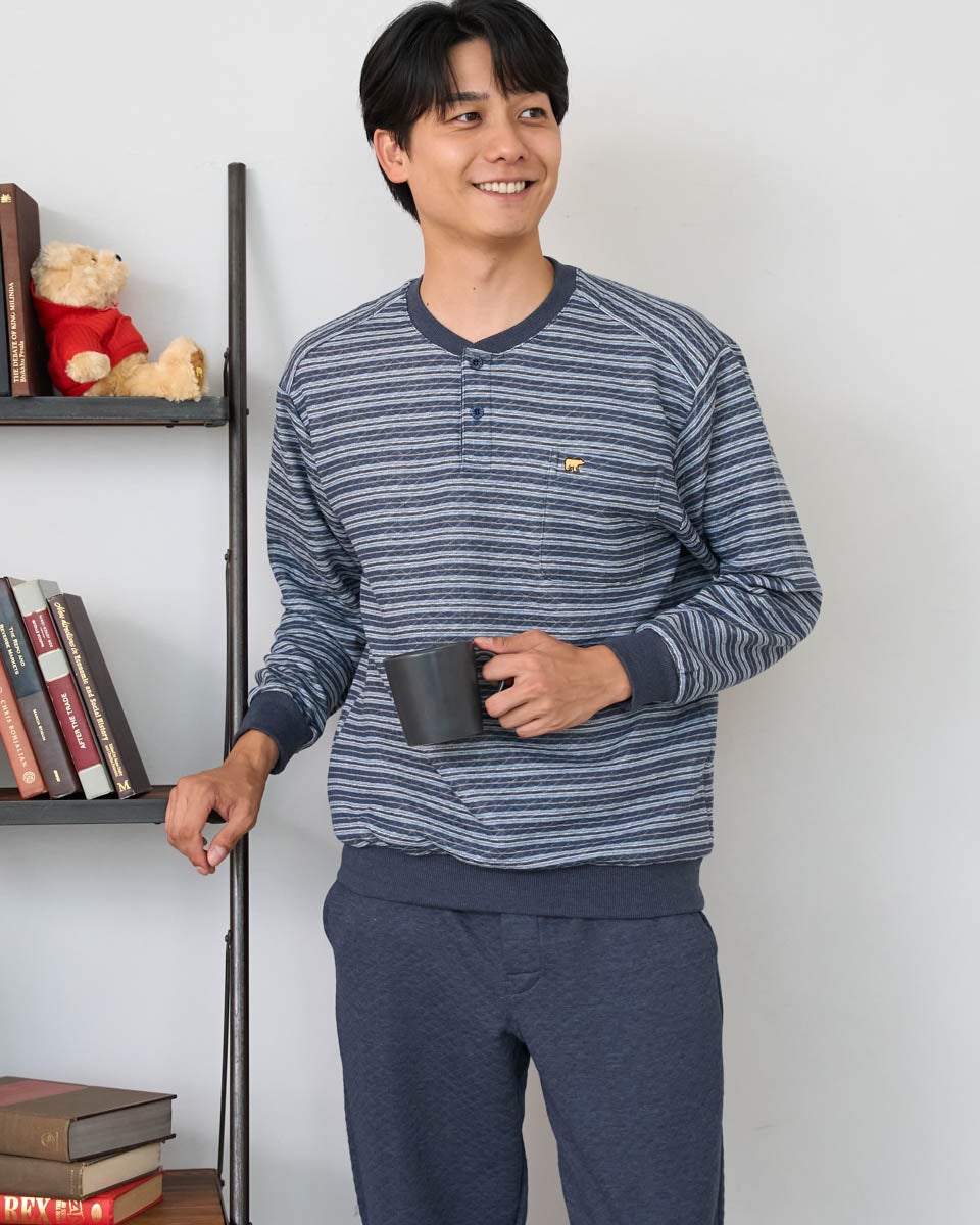 ゴールデンベア　メンズ　Golden Bear Home Wearキルトボーダーパジャマ