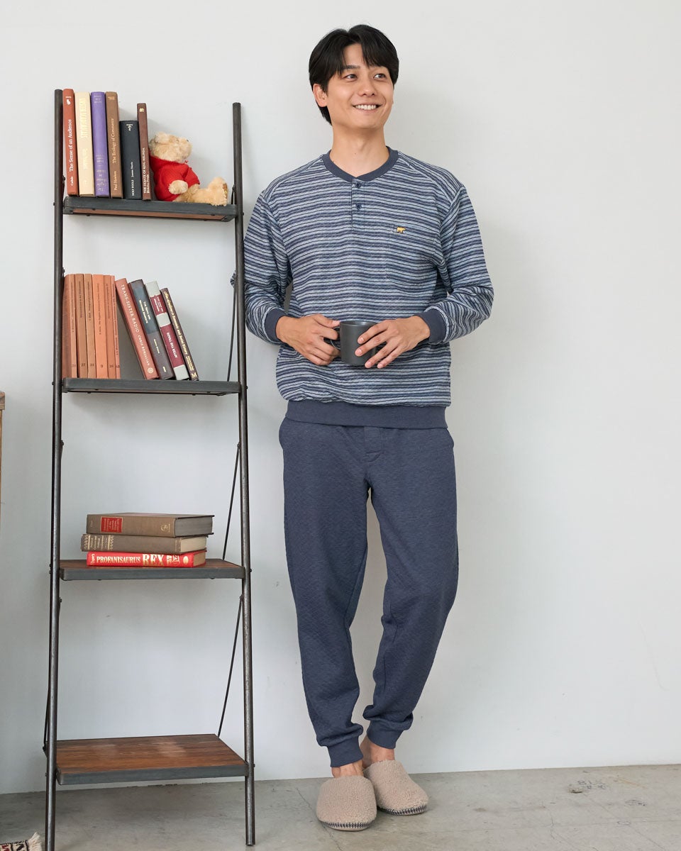 ゴールデンベア　メンズ　Golden Bear Home Wearキルトボーダーパジャマ