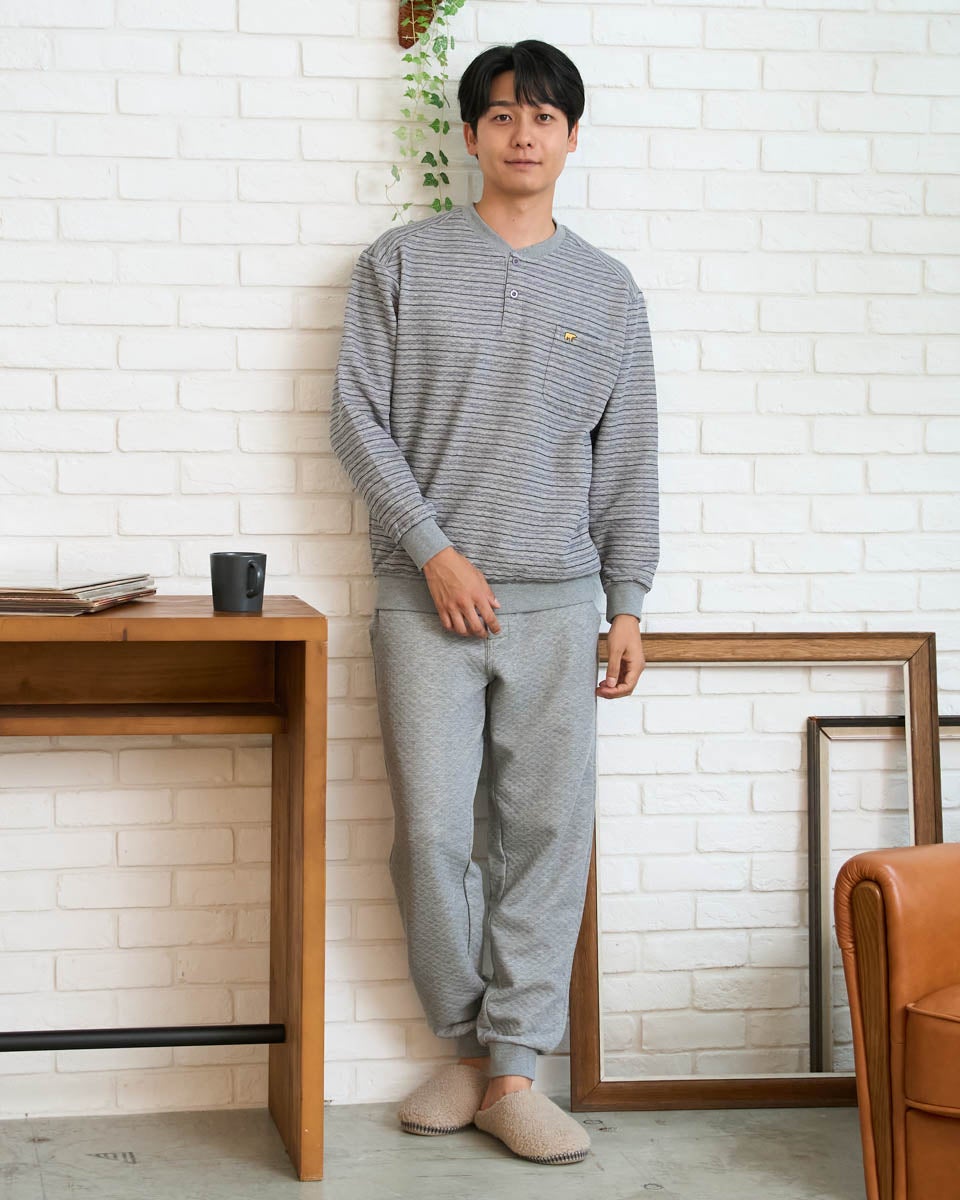 ゴールデンベア　メンズ　Golden Bear Home Wearキルトボーダーパジャマ