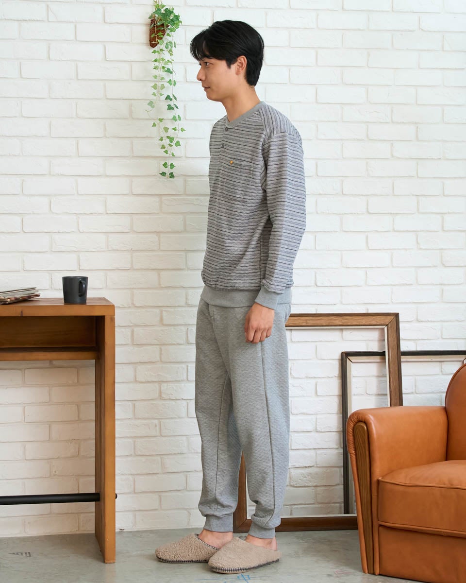 ゴールデンベア　メンズ　Golden Bear Home Wearキルトボーダーパジャマ