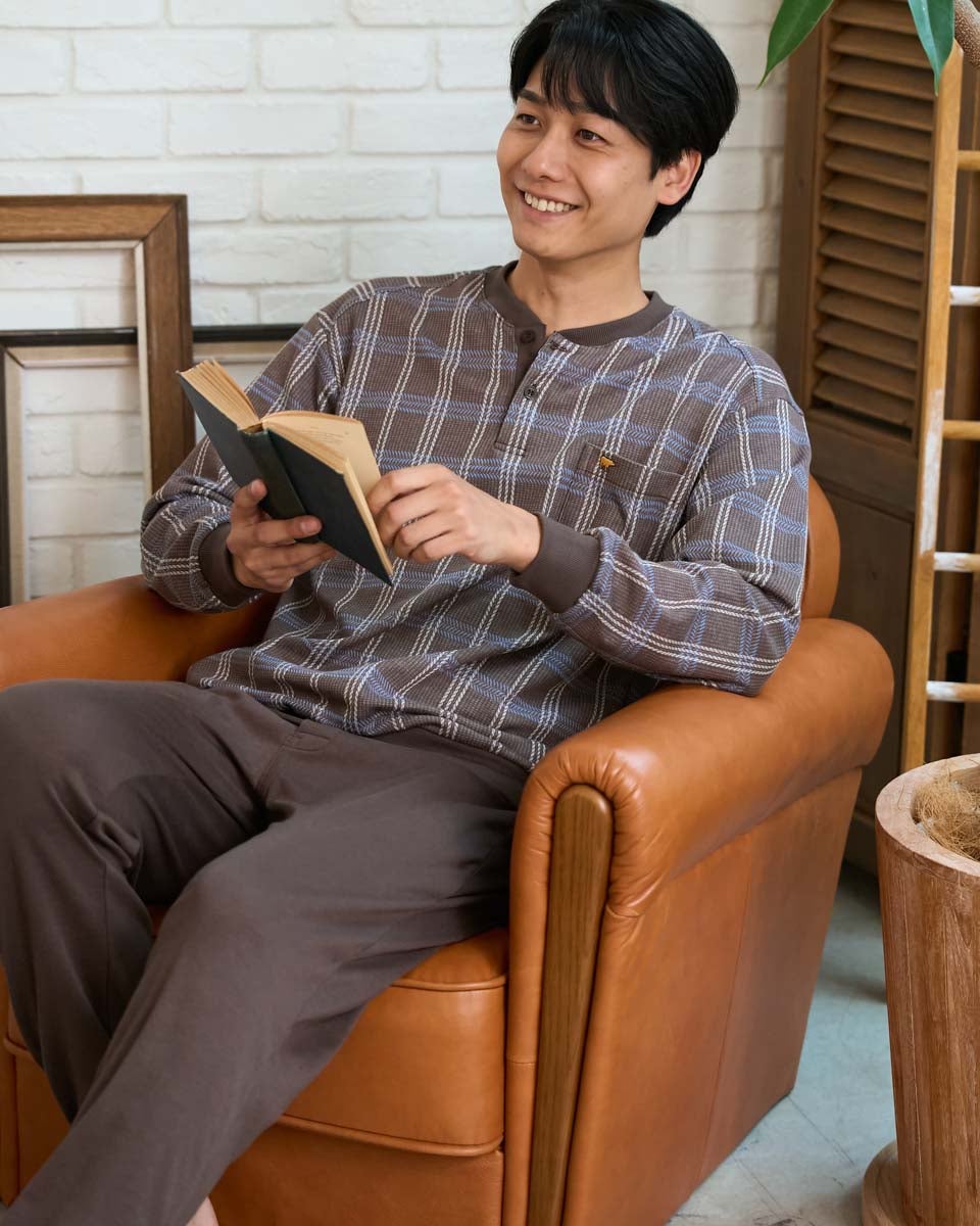 ゴールデンベア　メンズ　Golden BearHome WearWジャカードチェックパジャマ