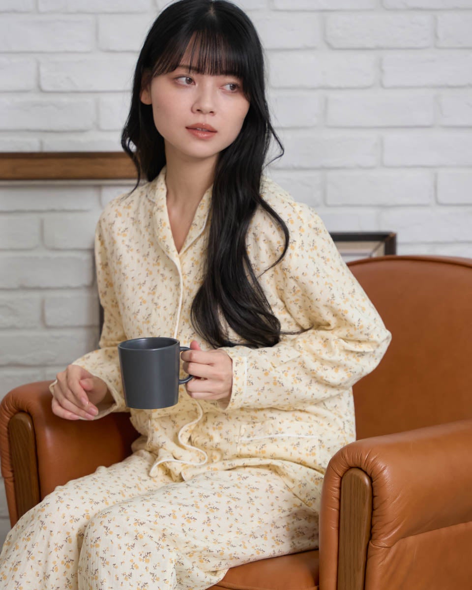 Golden bear ゴールデンベア　Home Wear花柄テーラードパジャマ