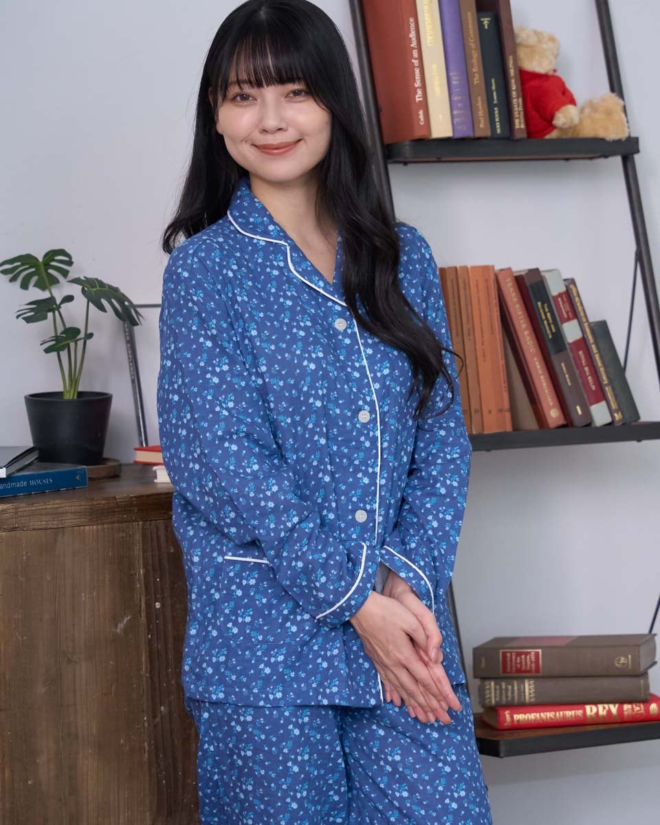 Golden bear ゴールデンベア　Home Wear花柄テーラードパジャマ