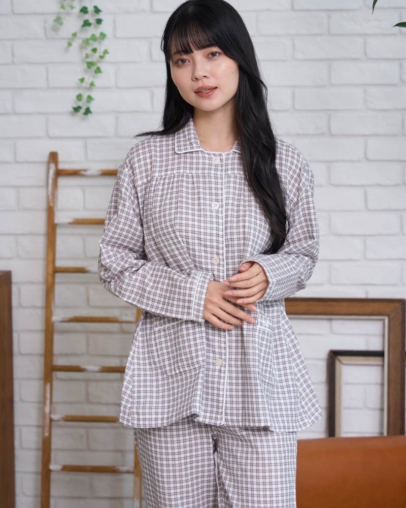 Golden bear ゴールデンベア　Home Wearチェックガーゼパジャマ
