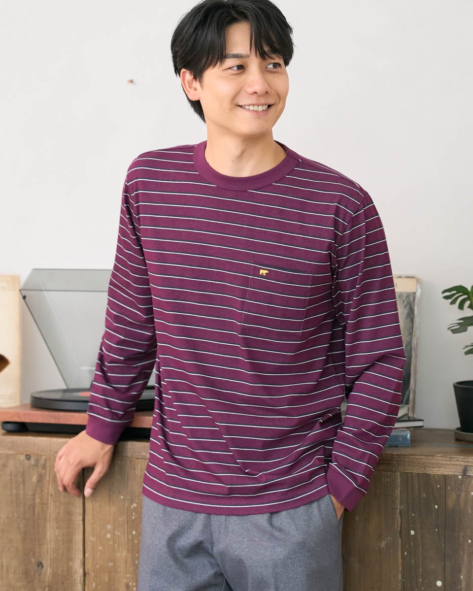 ゴールデンベア　メンズ　Golden Bear GB天竺ボーダーTシャツ
