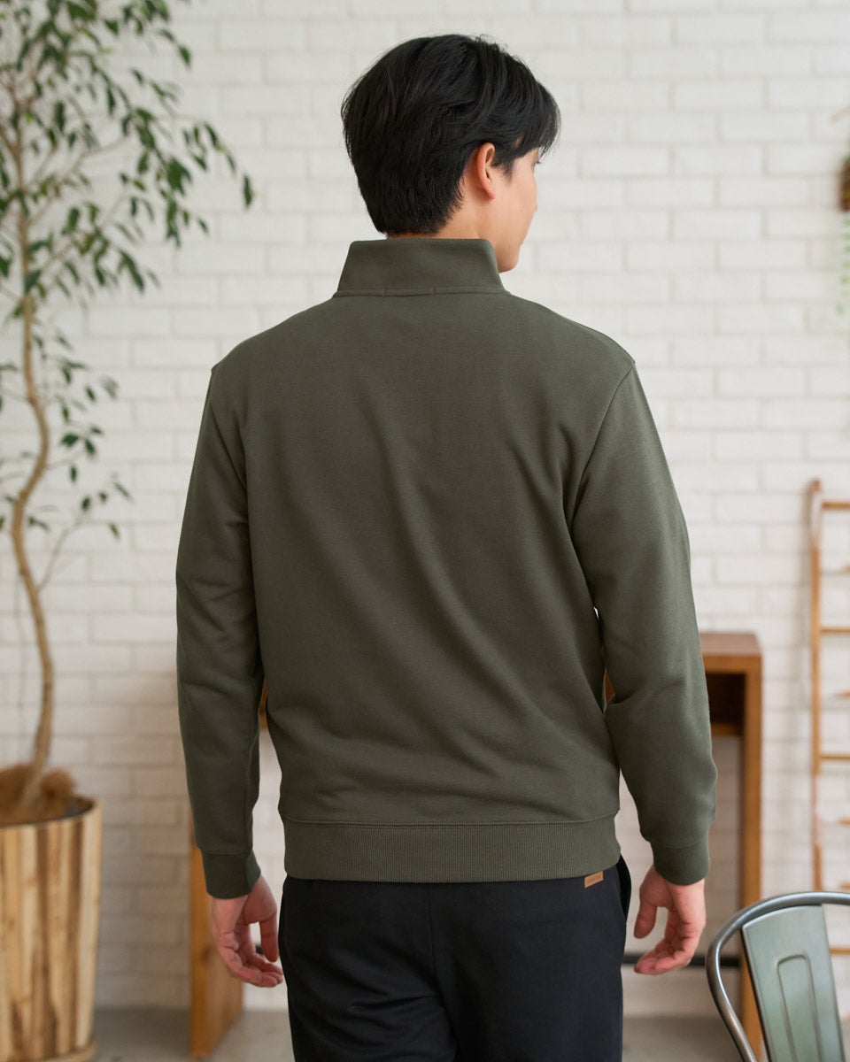 ゴールデンベア　メンズ　Golden Bear  ハーフZIPロゴスウェット