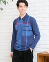 Golden Bear ゴールデンベア チェック長袖ポロシャツ