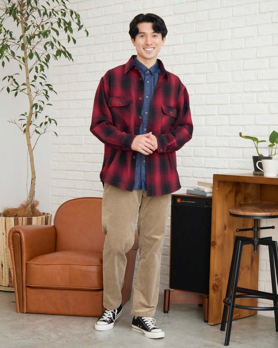 ゴールデンベア　メンズ　Golden Bear バッファローチェックシャツ