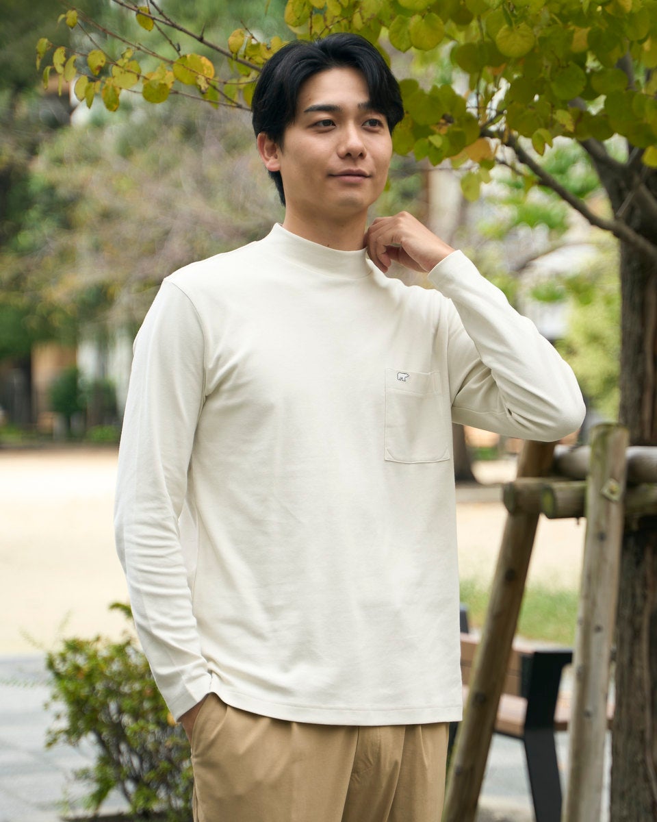  Golden Bear ゴールデンベア オーガニックコットンハイネックTシャツ