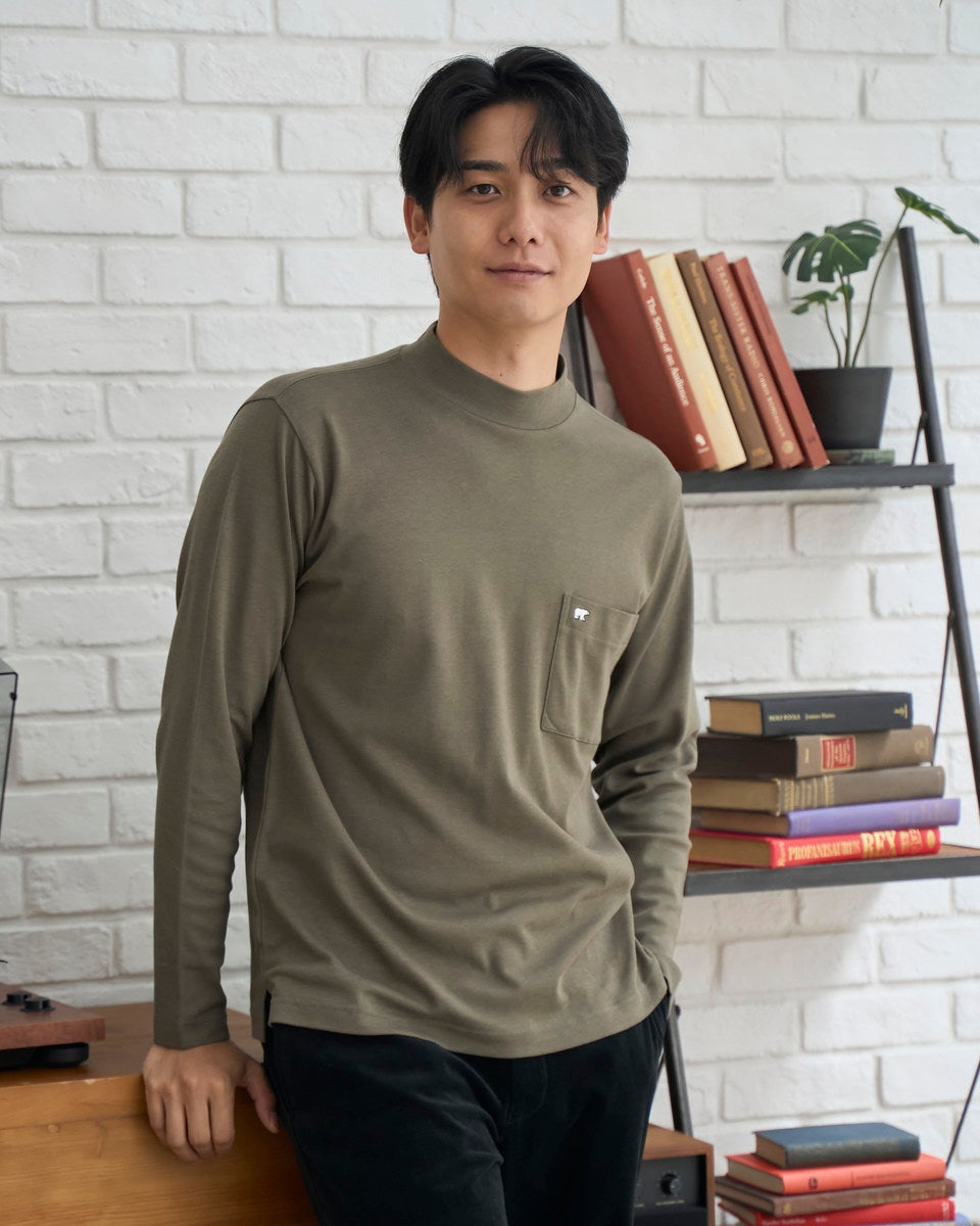  Golden Bear ゴールデンベア オーガニックコットンハイネックTシャツ