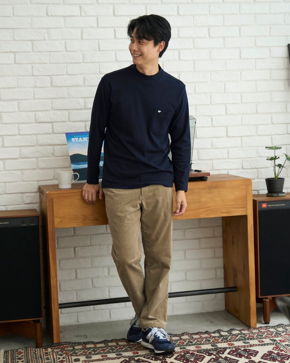 Golden BearオーガニックコットンハイネックTシャツ | ゴールデンベア