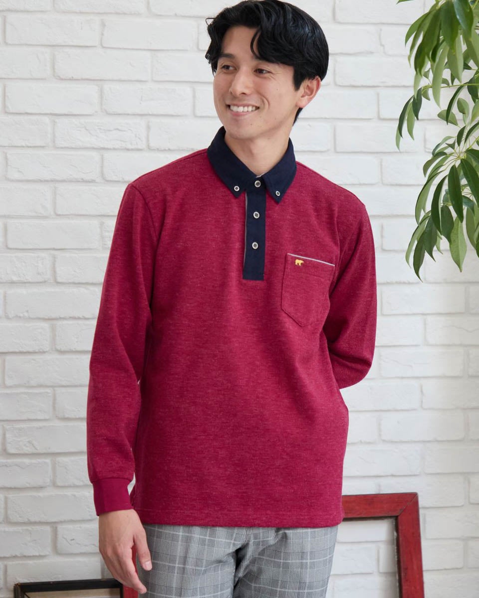 ゴールデンベア　メンズ　Golden Bear 長袖ポロシャツ