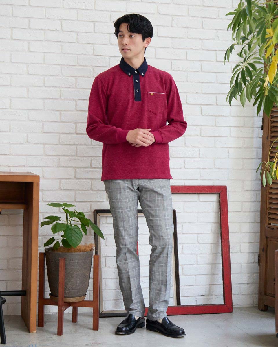 ゴールデンベア　メンズ　Golden Bear 長袖ポロシャツ