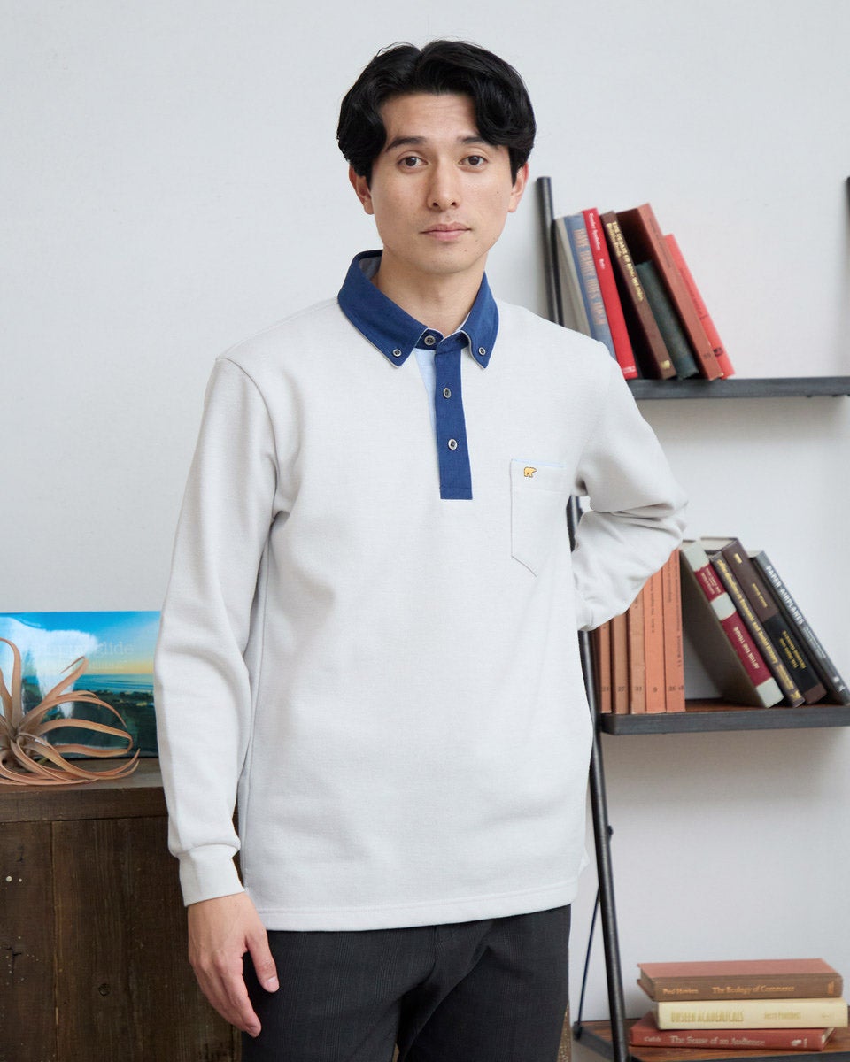 ゴールデンベア　メンズ　Golden Bear 大きいサイズ 長袖ポロシャツ