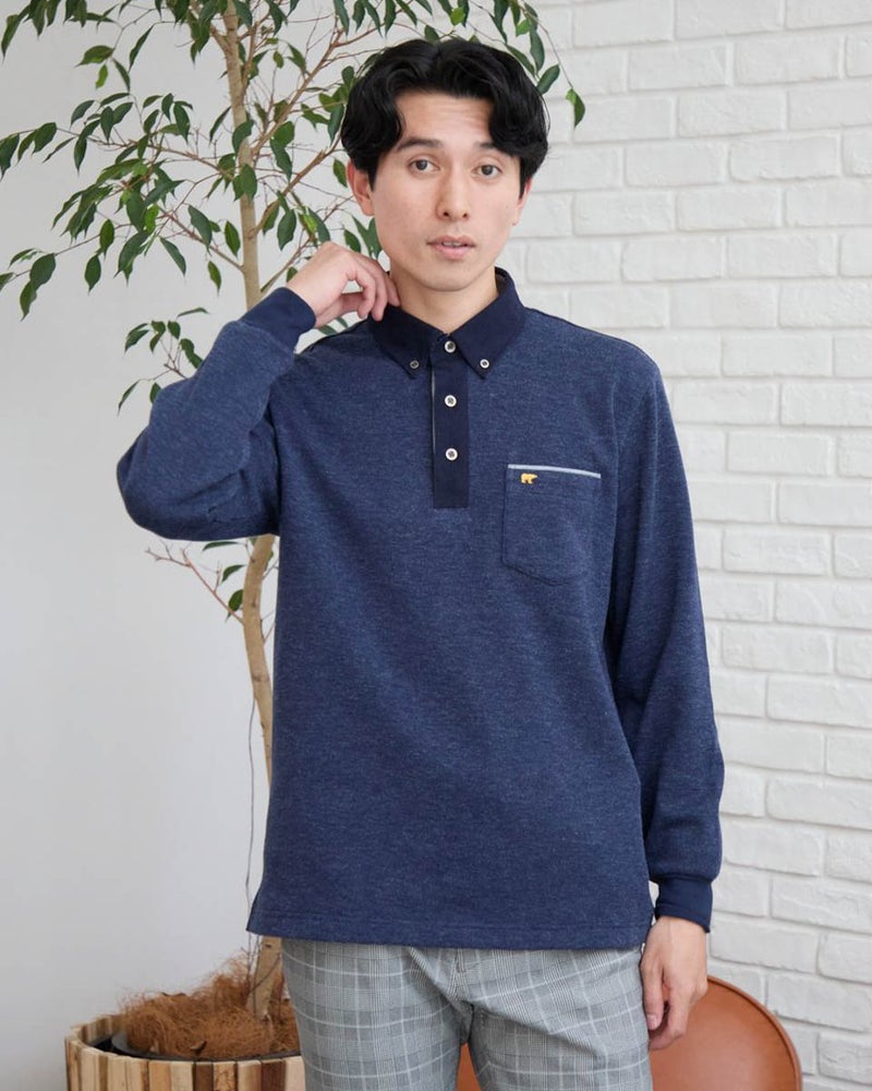 ゴールデンベア　メンズ　Golden Bear 大きいサイズ 長袖ポロシャツ