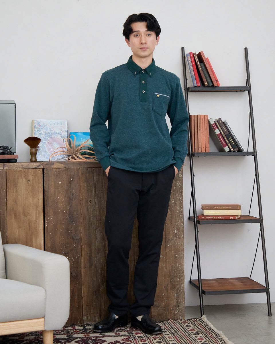 ゴールデンベア　メンズ　Golden Bear 大きいサイズ 長袖ポロシャツ