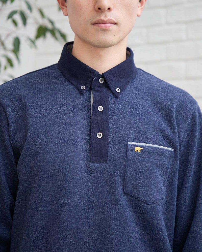 ゴールデンベア　メンズ　Golden Bear 大きいサイズ 長袖ポロシャツ