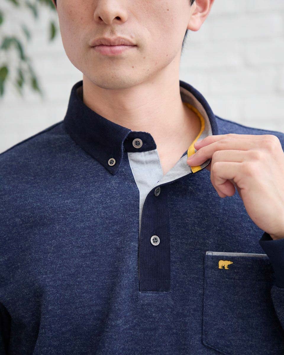 ゴールデンベア　メンズ　Golden Bear 大きいサイズ 長袖ポロシャツ
