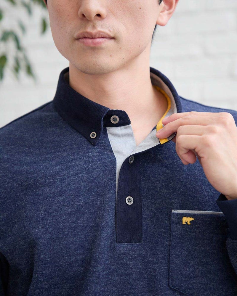 ゴールデンベア　メンズ　Golden Bear 大きいサイズ 長袖ポロシャツ