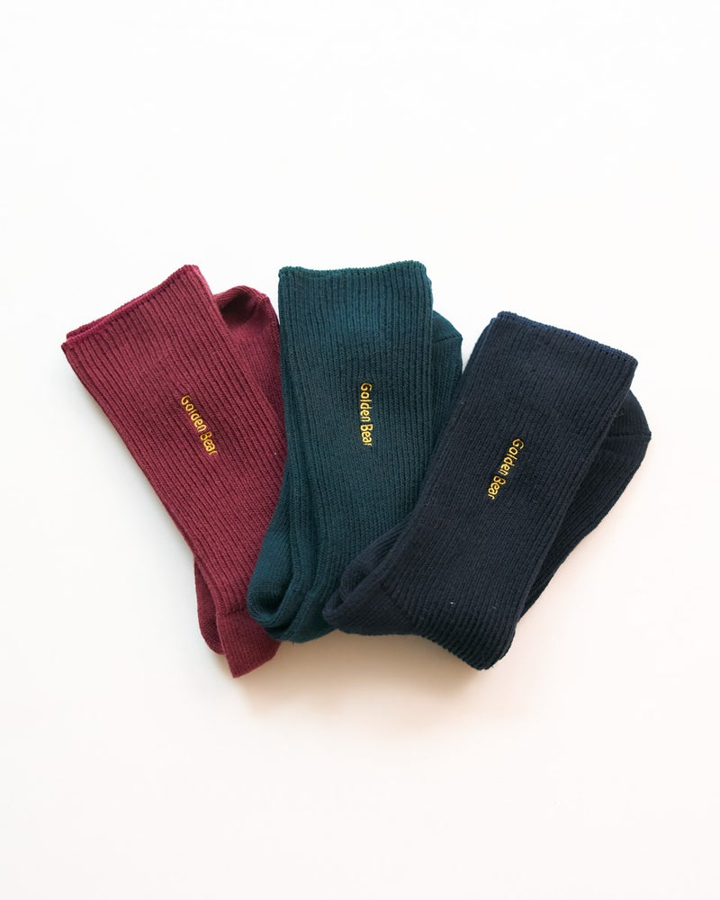 GoldenBear ゴールデンベア ロゴ入りリブソックス