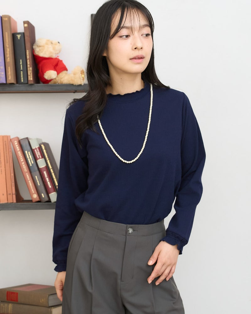 GoldenBear ゴールデンベア ジャカードフリルカットソー
